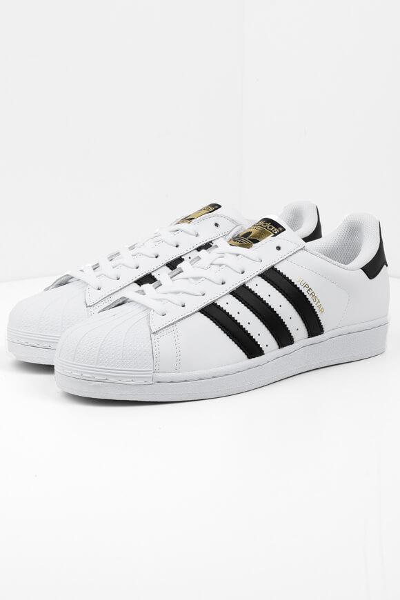 Adidas Originals Superstar Sneaker Weiss + Schwarz + Farbe Gold