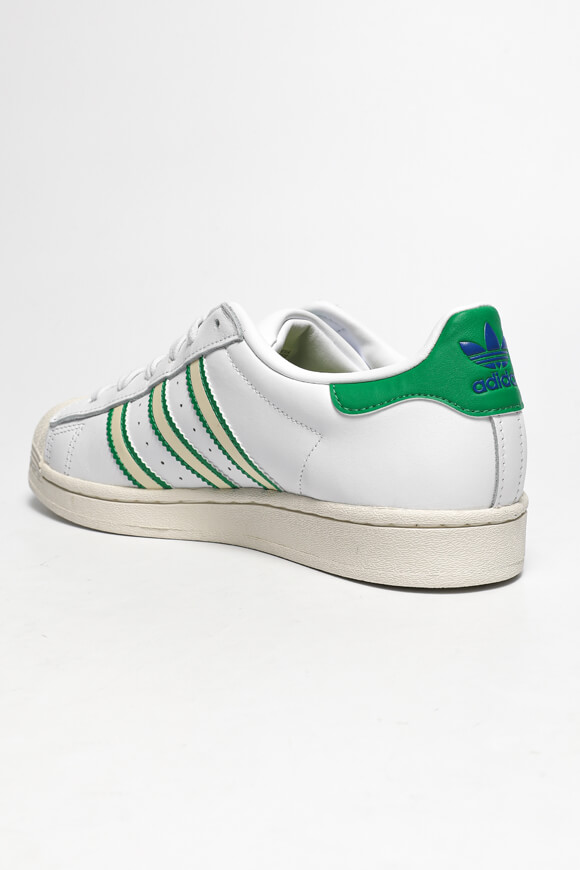 Adidas superstar blanc sale vert