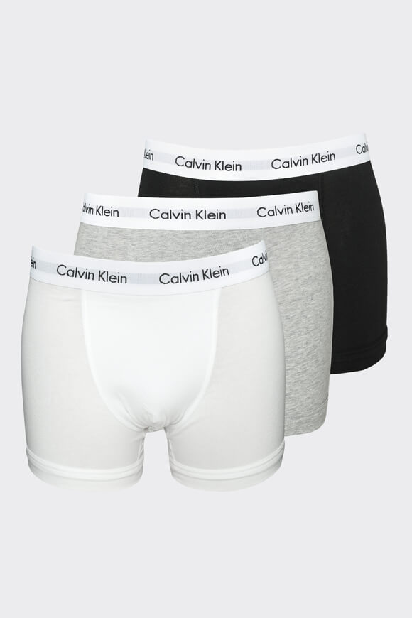 Calvin Klein Underwear Dreierpack Boxershorts Weiss + Schwarz + Grau meliert