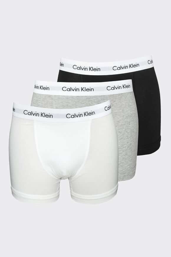 Calvin Klein Underwear Dreierpack Boxershorts Weiss + Schwarz + Grau meliert Calvin Klein Underwear Dreierpack Boxershorts Weiss + Schwarz + Grau meliert