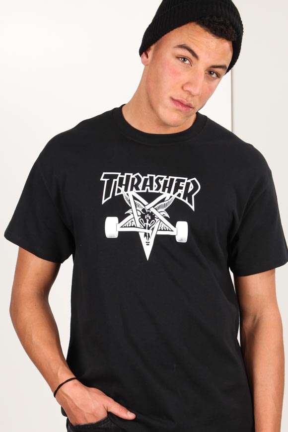 Thrasher T-Shirt Schwarz + Weiss