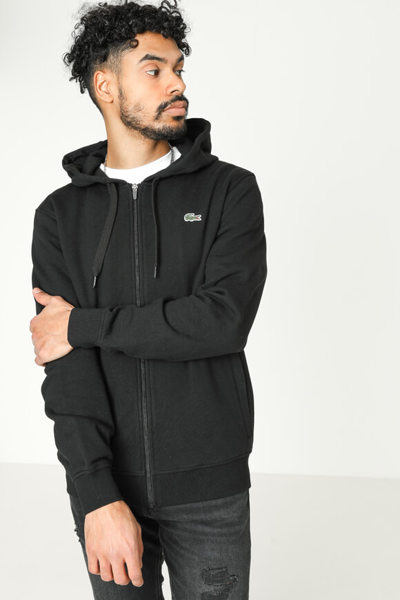 Sweat zippé hotsell lacoste noir