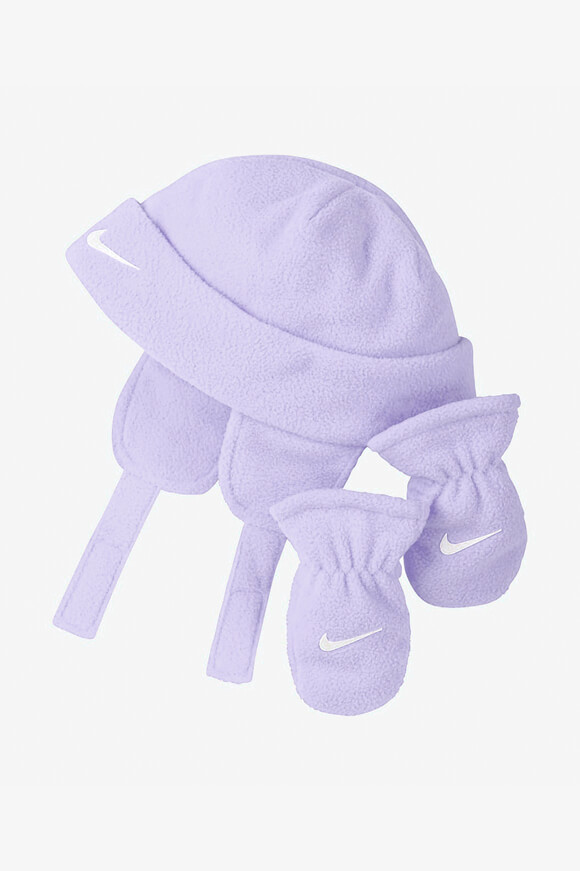 Nike Baby Set: Beanie und Fäustlinge Purple Pulse