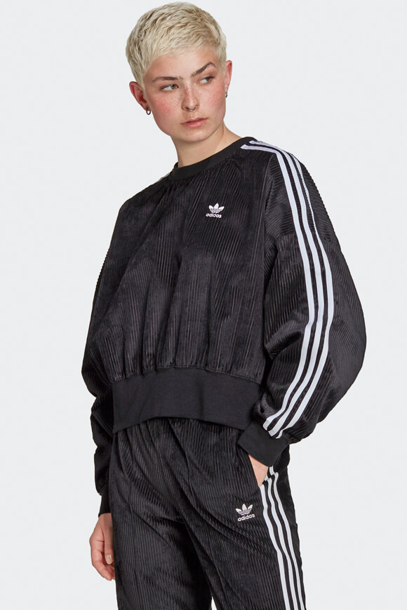 Adidas Originals Krop Cord-Sweatshirt Schwarz