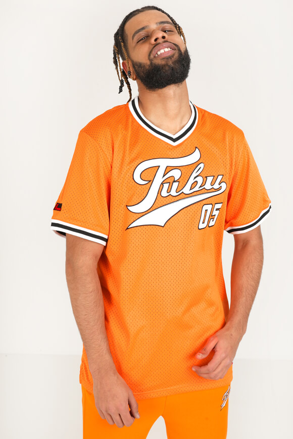 Fubu Baseball Mesh T-Shirt Orange