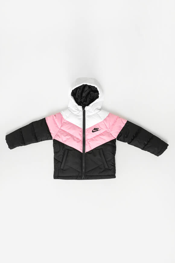 Nike Kids Pufferjacke Schwarz + Pink + Weiss GV6930 Nike Kids Pufferjacke Schwarz + Pink + Weiss GV6930