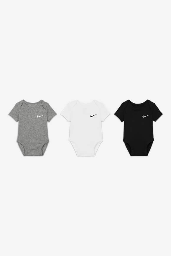 Nike Dreierpack Baby Bodys Black + White + Grey Heather Nike Dreierpack Baby Bodys Black + White + Grey Heather
