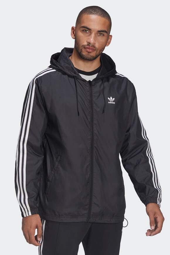 Adidas originals coupe-vent outlet a capuche homme noir