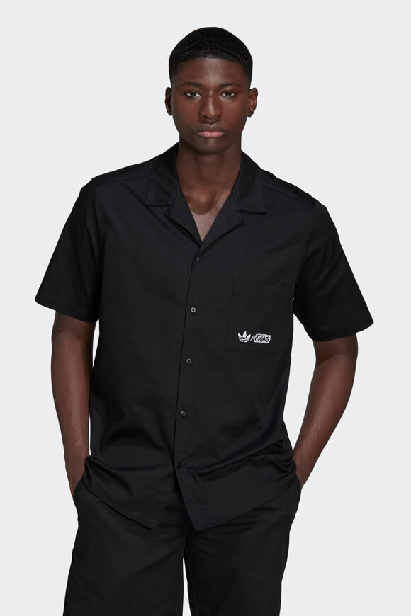 Adidas Originals Twill Hemd Schwarz Adidas Originals Twill Hemd Schwarz