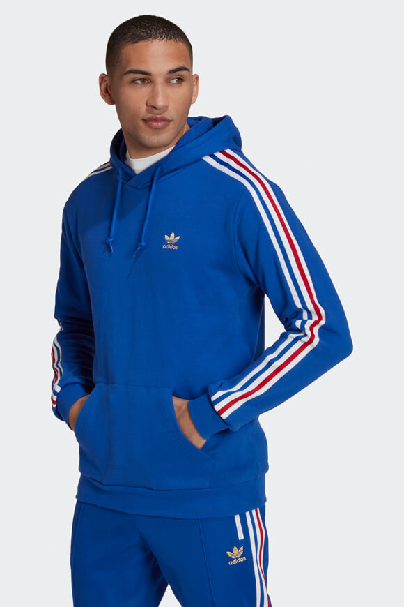 Adidas Originals Kapuzensweatshirt Royal Blue + White + Team Power Red