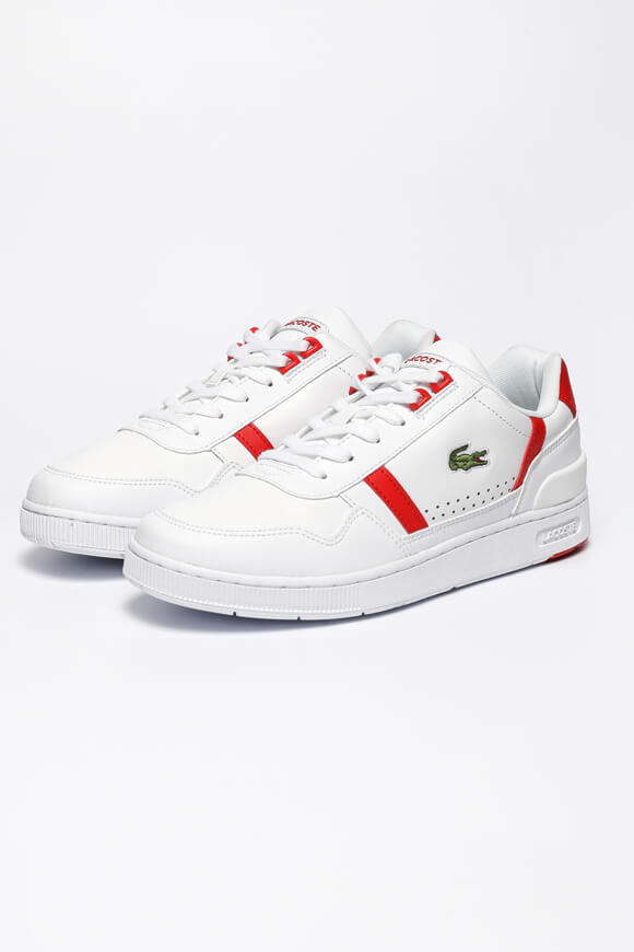 Lacoste T-Clip Sneaker Weiss + Rot