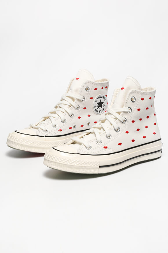 Converse Chuck 70 Embroidered Lips Sneaker Vintage Weiss