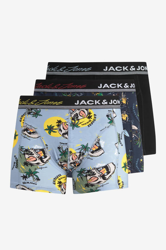 Jack & Jones Dreierpack Boxershorts Cashmere Blue + Navy Blaze + Black