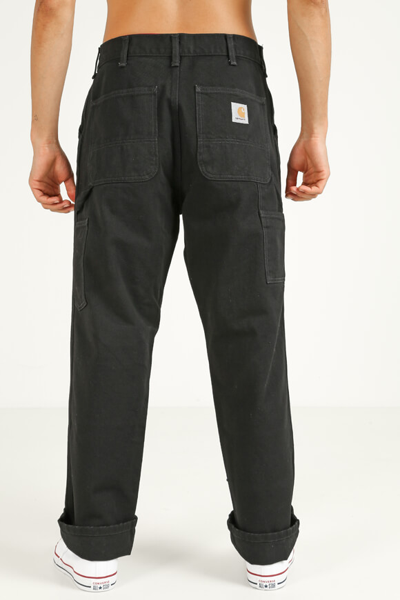 Carhartt WIP Single Knee Relaxed Straight Fit Jeans L32 Schwarz ER9736