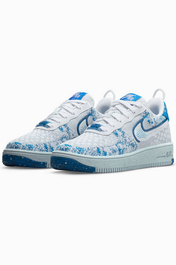 Nike Air Force 1 Crater Flyknit NN Sneaker Photo Blue + White