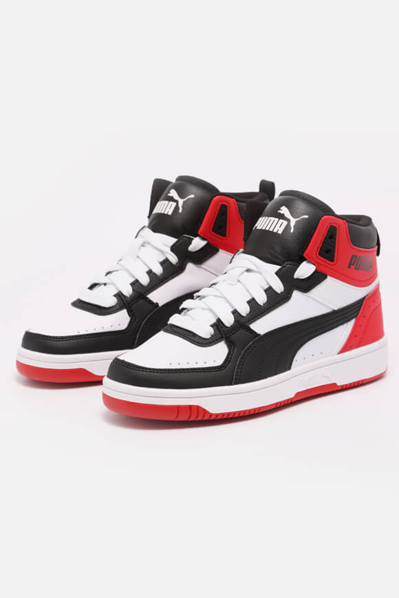 Puma Rebound JOY Sneaker White + Black + Risk Red Puma Rebound JOY Sneaker White + Black + Risk Red