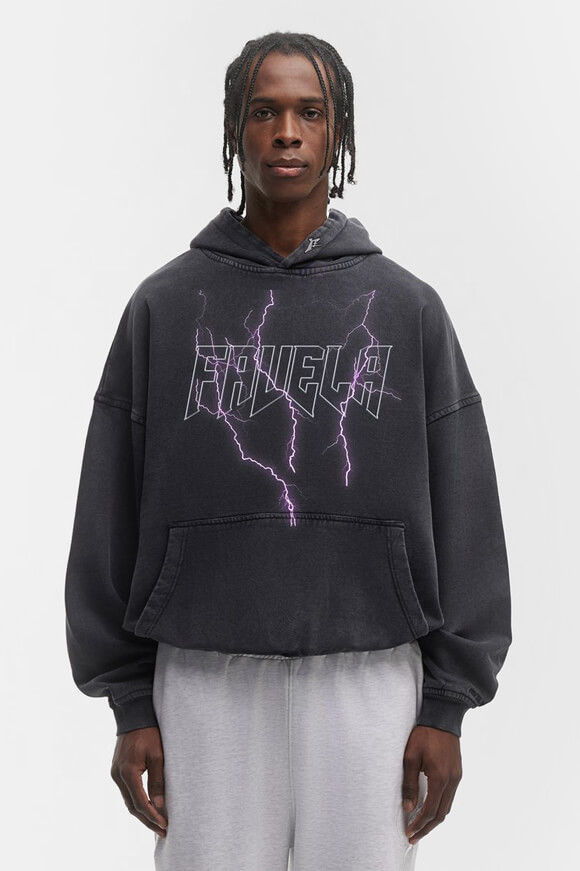 Bild von Lightning Outline Oversize Kapuzensweatshirt