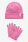 Bild von Set: Beanie und Touchscreen Handschuhe