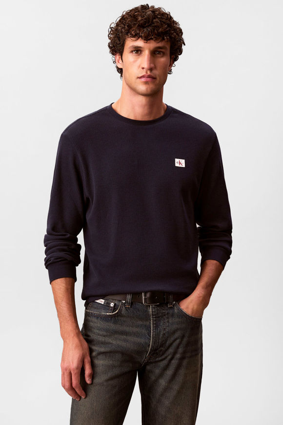 Bild von Langarmshirt mit Waffelstruktur