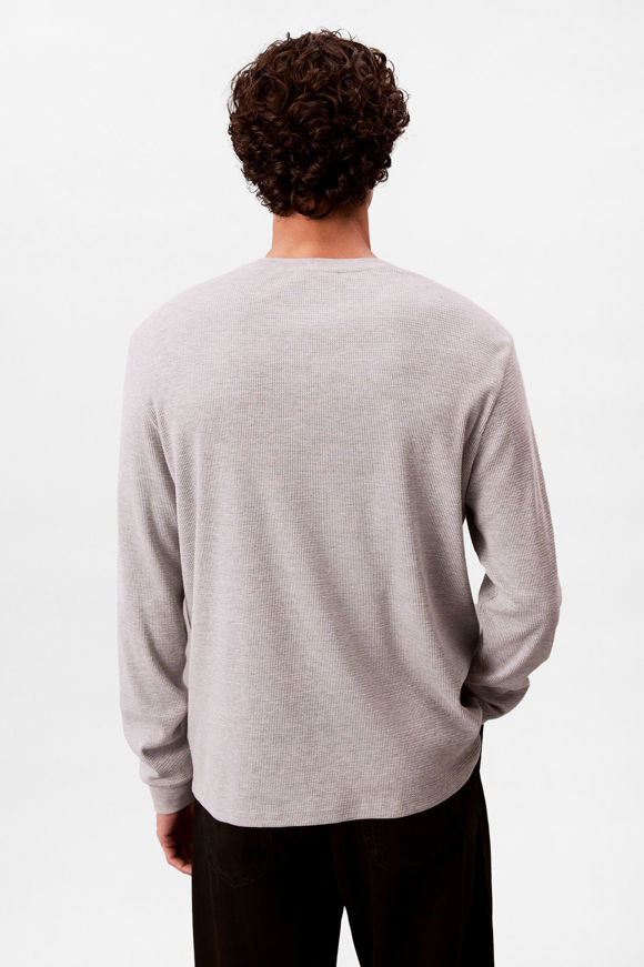 Bild von Langarmshirt mit Waffelstruktur