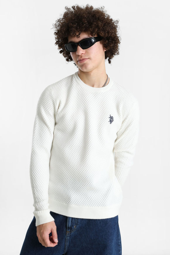 Image sur River Strickpullover mit Waffelstruktur