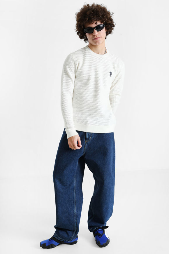 Image sur River Strickpullover mit Waffelstruktur