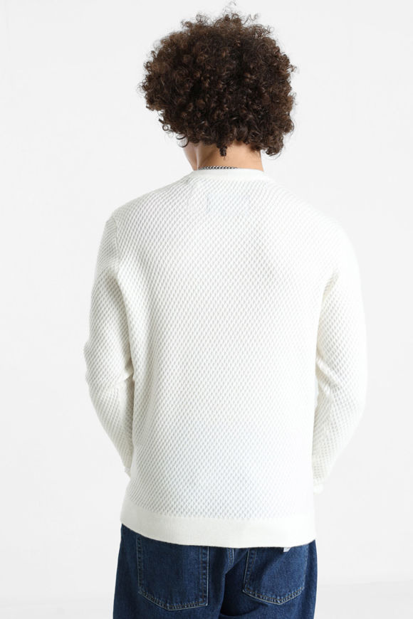 Image sur River Strickpullover mit Waffelstruktur