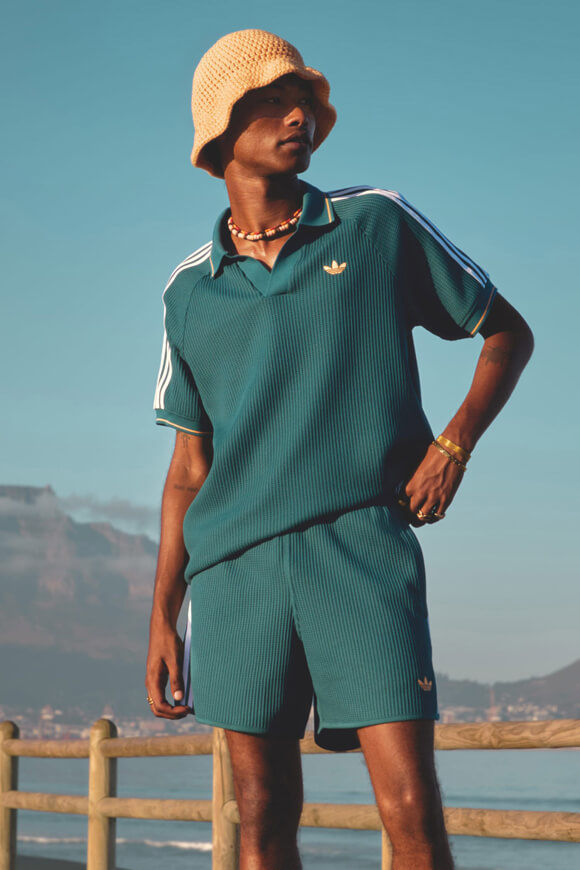 Image sur Poloshirt mit Waffelstruktur