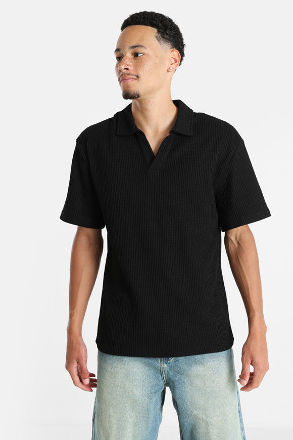 Image sur Poloshirt mit Waffelstruktur