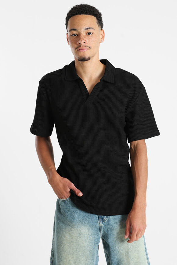 Image sur Poloshirt mit Waffelstruktur