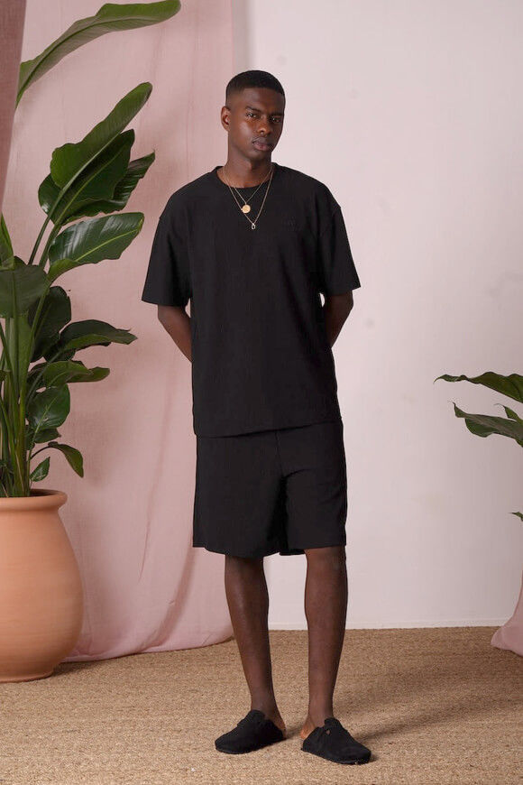 Image sur Short en tissu structuré