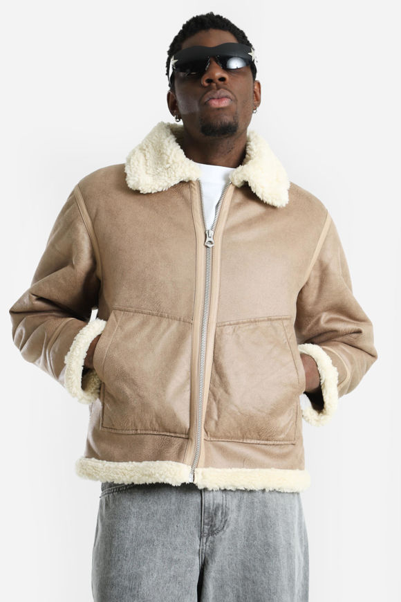 Bild von JORLIVERPOOL Aviator Shearling Jacke