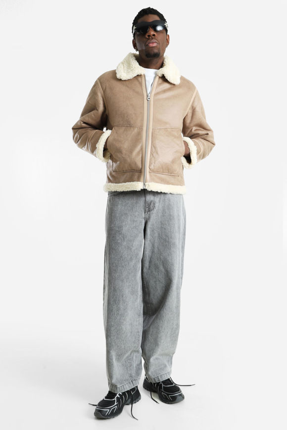 Bild von JORLIVERPOOL Aviator Shearling Jacke