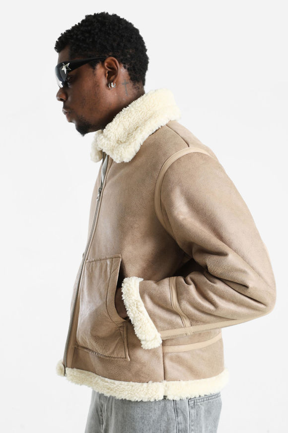 Bild von JORLIVERPOOL Aviator Shearling Jacke