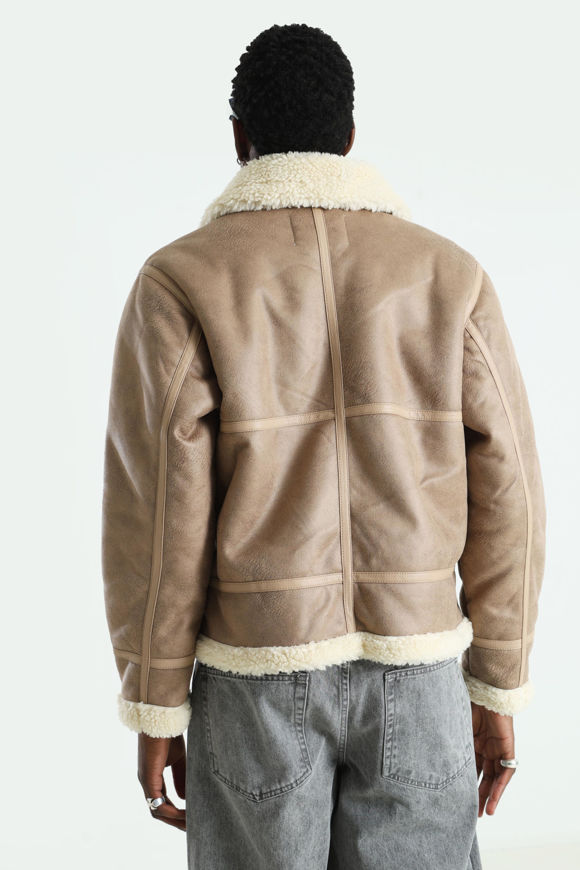 Bild von JORLIVERPOOL Aviator Shearling Jacke