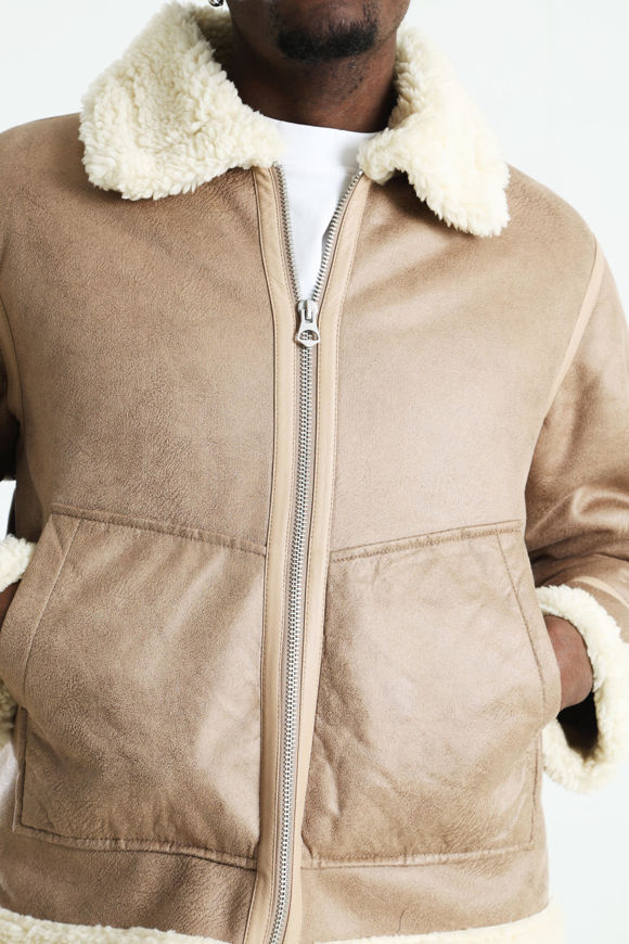 Bild von JORLIVERPOOL Aviator Shearling Jacke