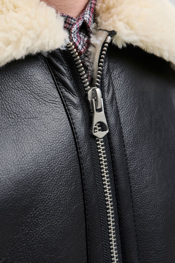 Bild von JORLIVERPOOL Aviator Shearling Jacke