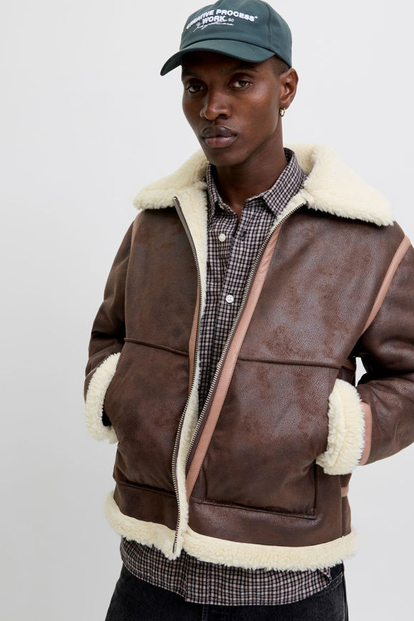 Bild von JORLIVERPOOL Aviator Shearling Jacke