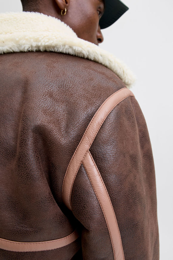 Bild von JORLIVERPOOL Aviator Shearling Jacke