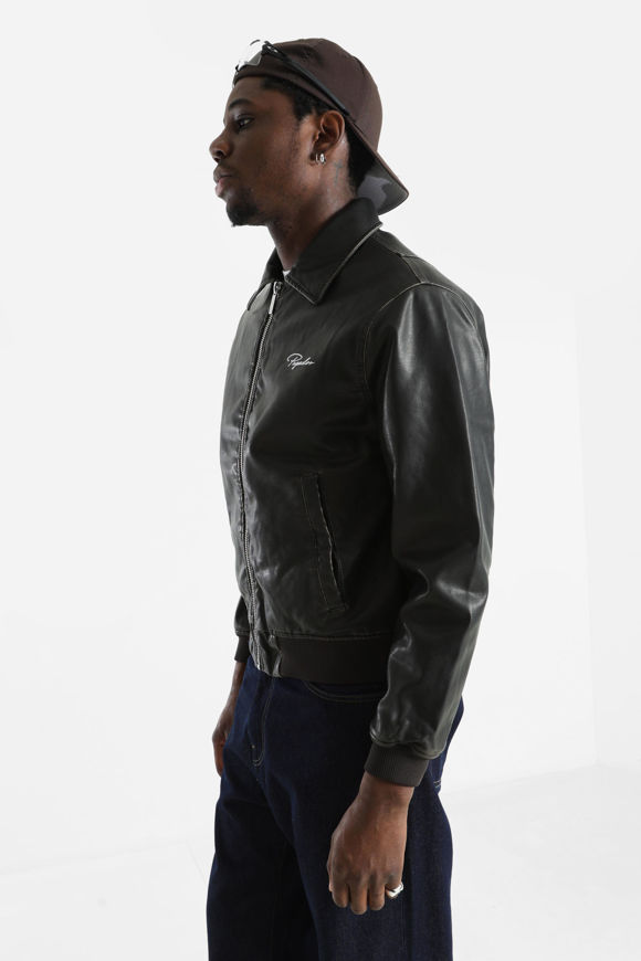 Image sur Colton Vintage Bomber Kunstlederjacke