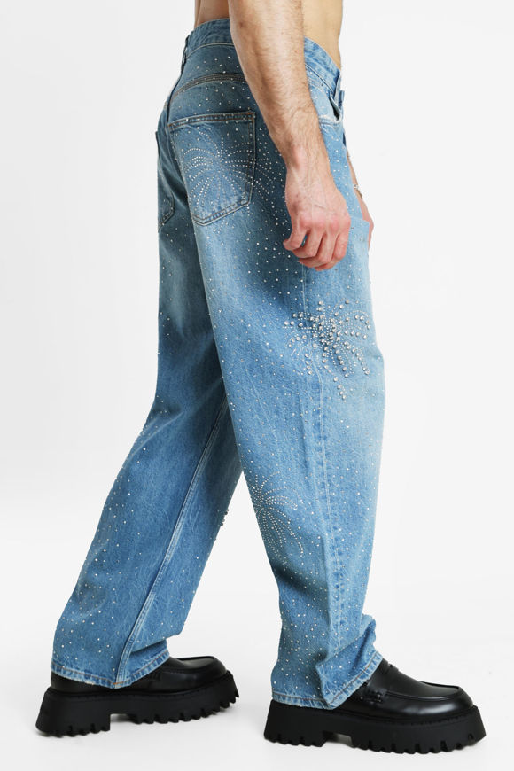 Image sur Baggy Fit Jeans mit Strass
