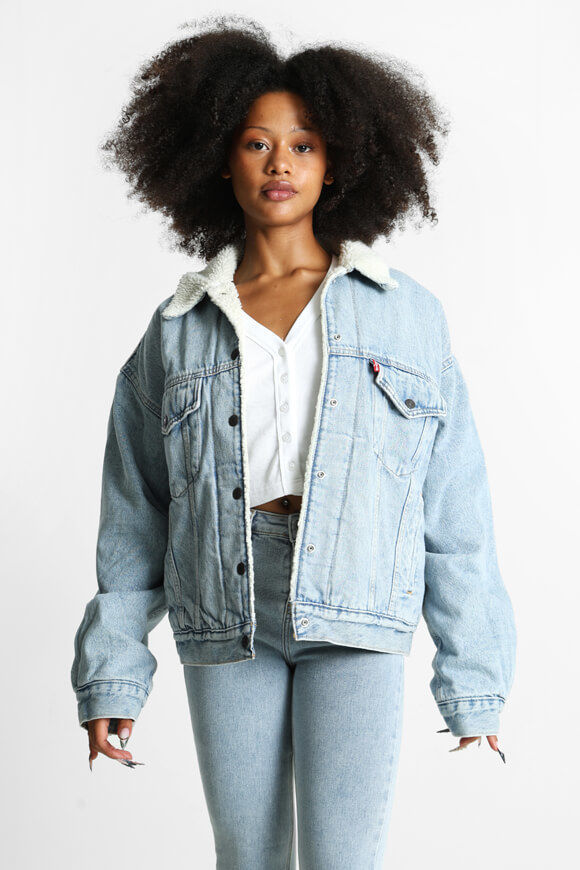 Image sur '90s Trucker Gefütterte Jeansjacke