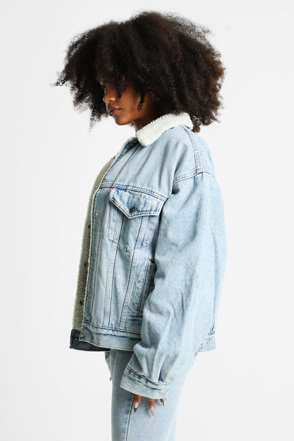 Image sur '90s Trucker Gefütterte Jeansjacke