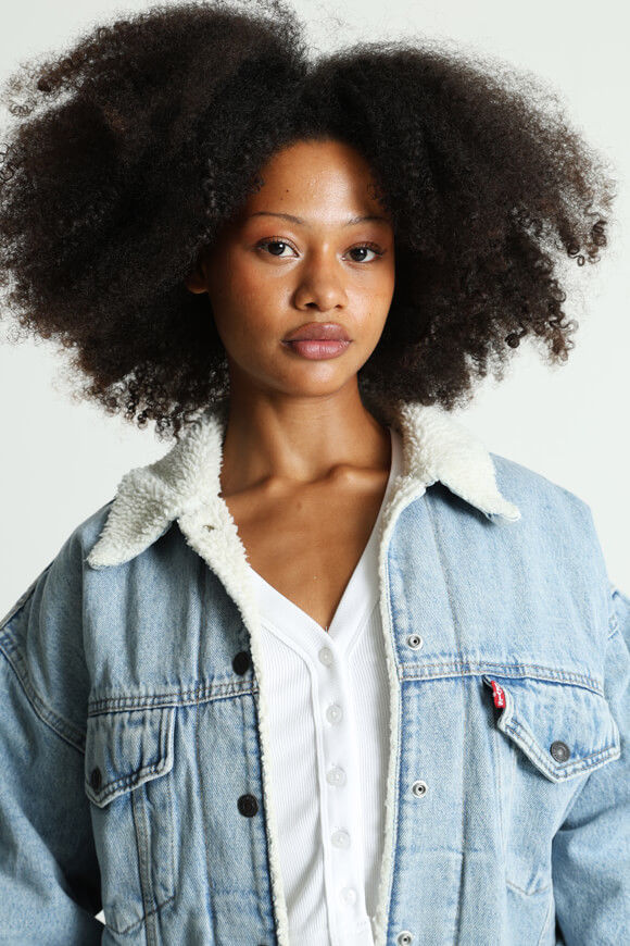 Image sur '90s Trucker Gefütterte Jeansjacke