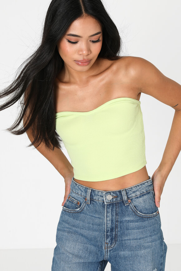 Bild von Geripptes Bandeau-Crop Top