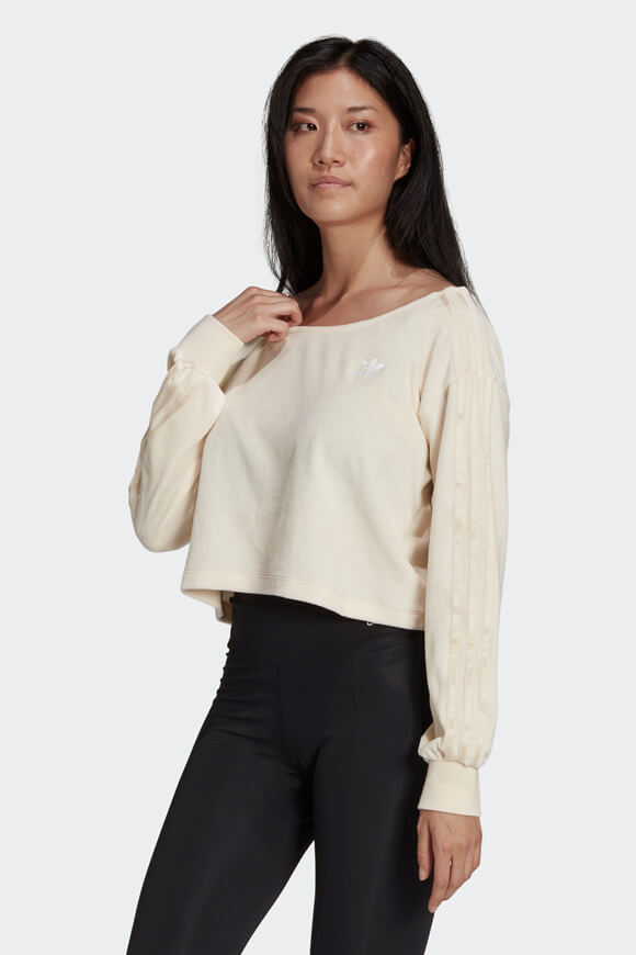 Adidas Originals Samt Crop Sweatshirt Wonder White