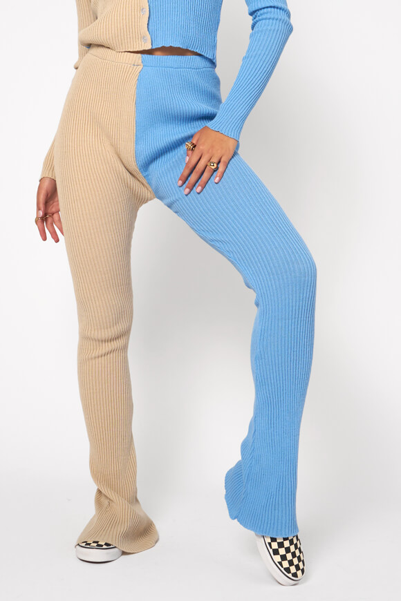 Image sur Pantalon flare en tricot côtelé