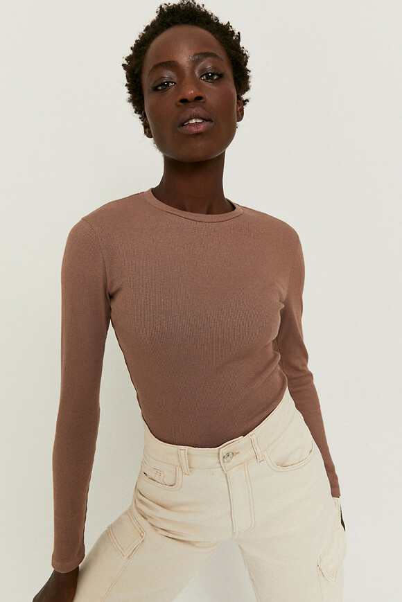 Bild von Geripptes Langarmshirt