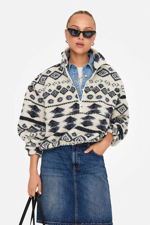 Image sur Janne Aztec sweat court en sherpa