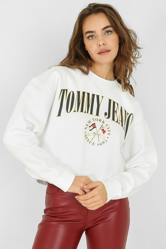 Tommy Jeans Crop Sweatshirt Weiss
